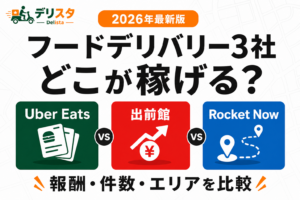 フードデリバリー3社比較｜Uber Eats・出前館・Rocket Now